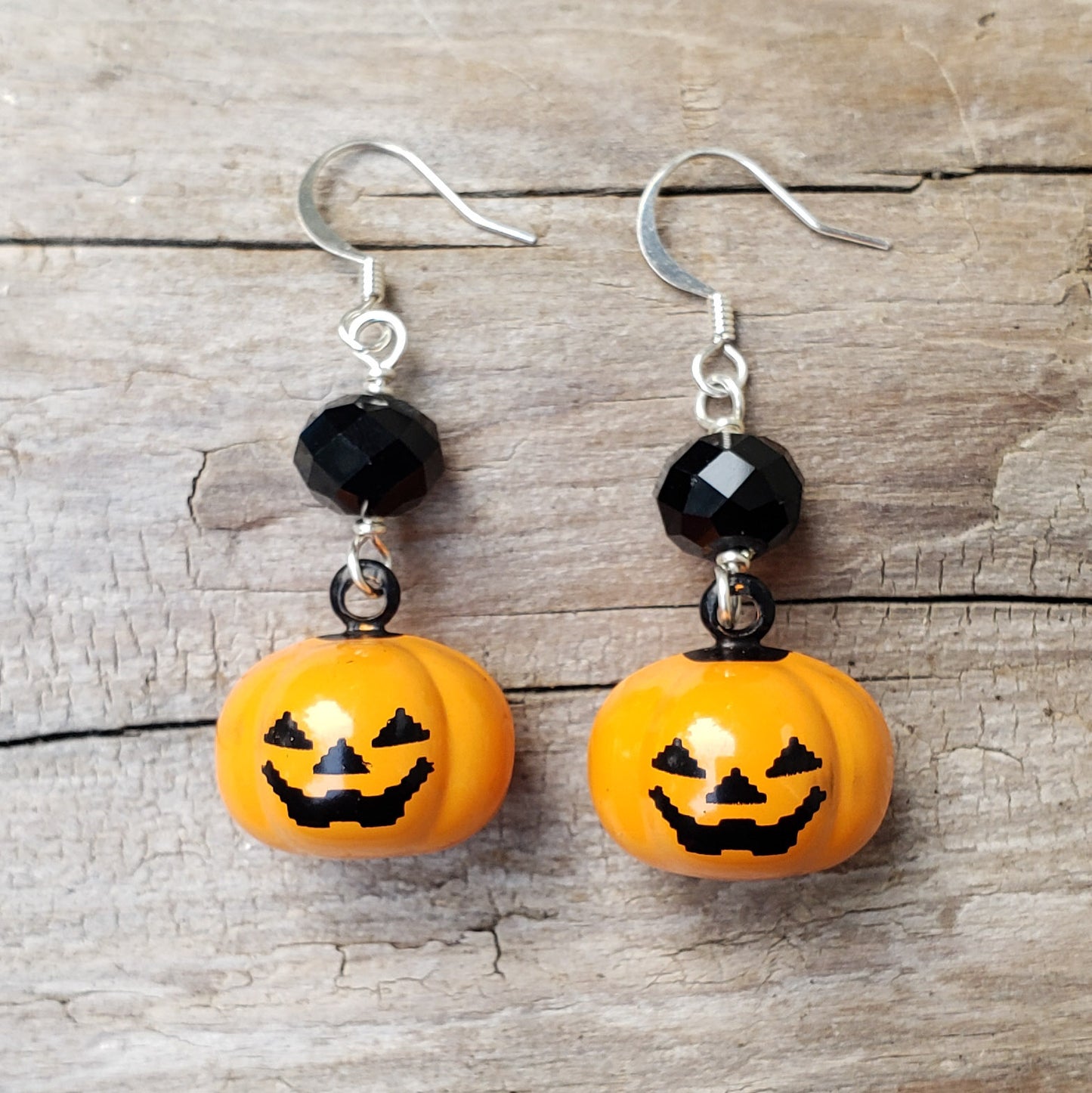 Jack-o-lantern Bell Earrings