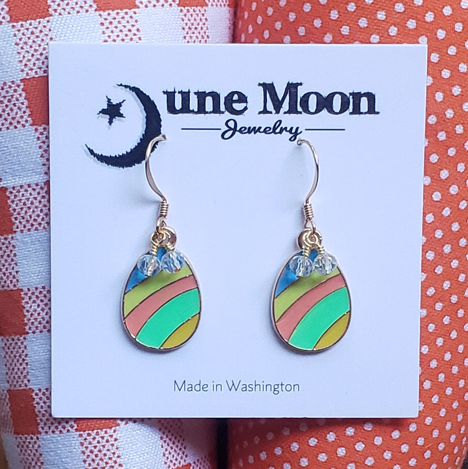 Rainbow Egg Earrings