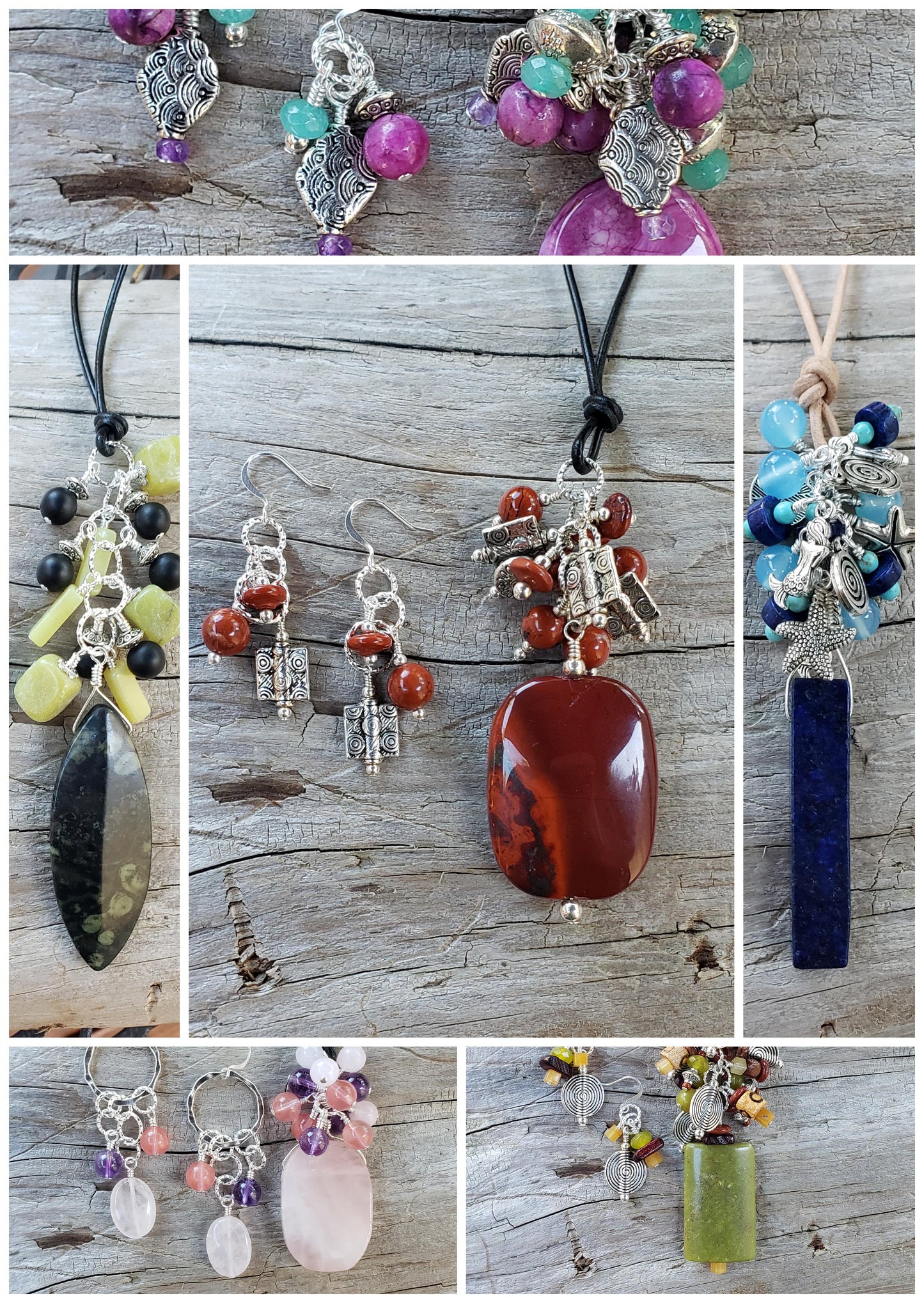 Sample Workshop: Boho Leather and Stone Necklace and Earring Set Workshop