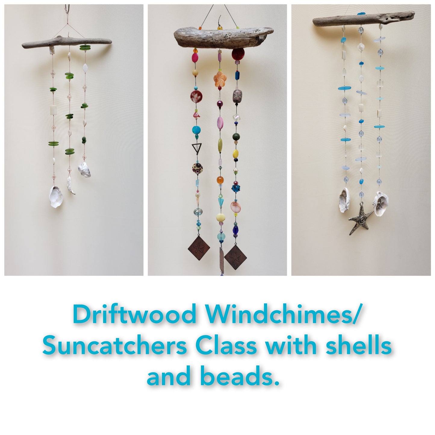 Driftwood, Shell and Bead Windchime or Suncatcher at Revival PNW on April 6th at 11 AM