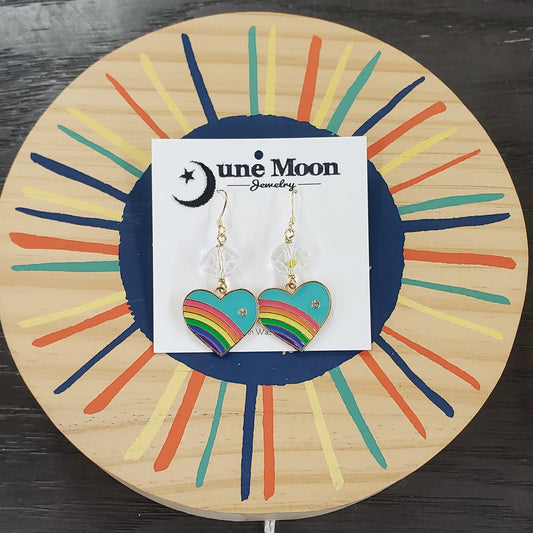 Turquoise Heart Earrings