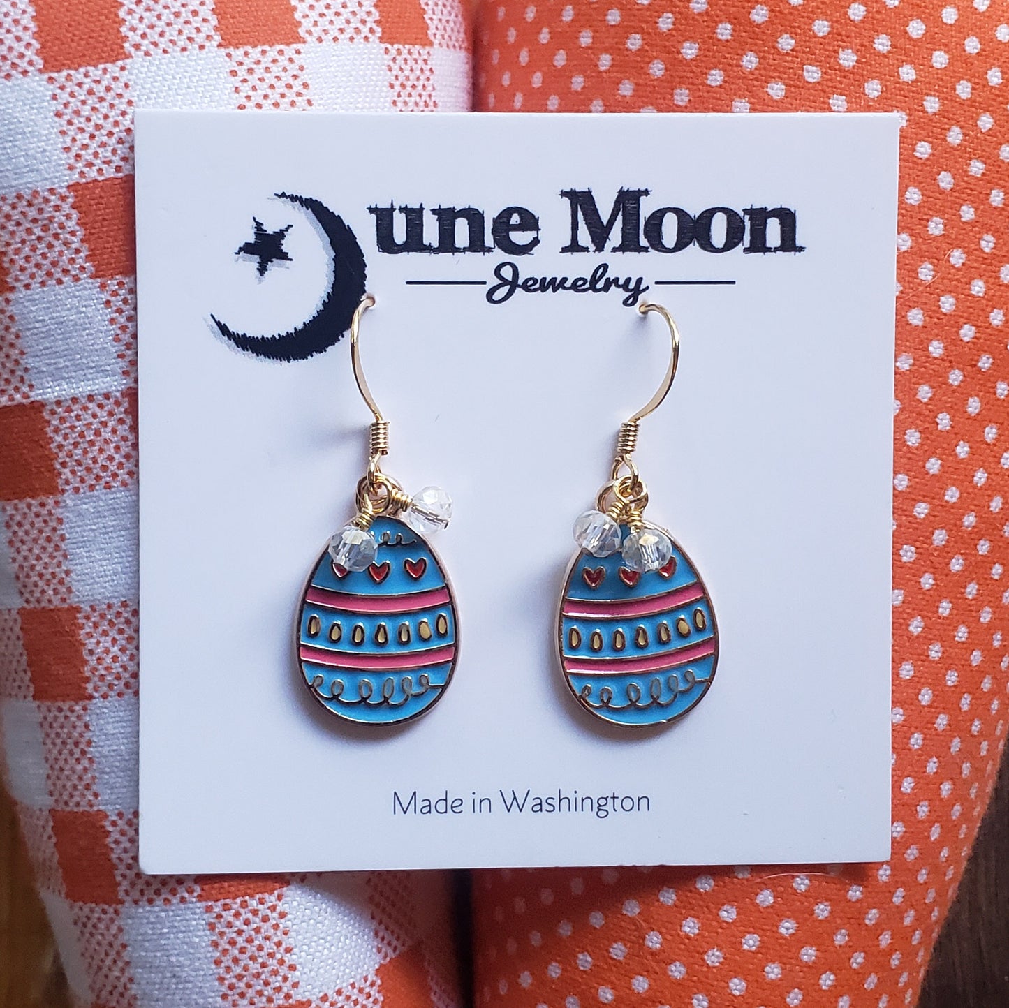 Blue and Pink Earrings