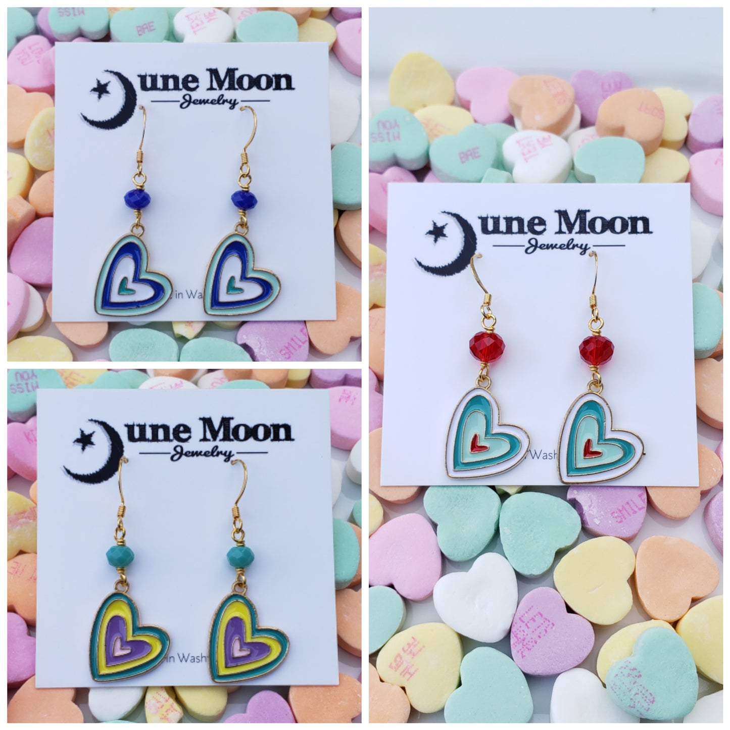 Sample Class: Rainbow Heart Earring Class